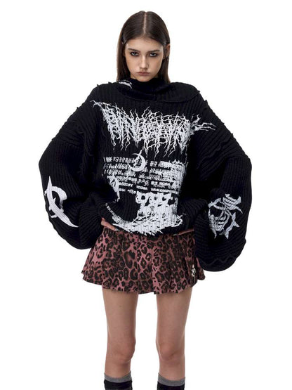Structure Patchwork Hooded Sweater【s0000015120】