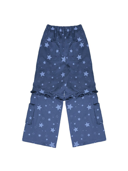 Embroidery Star Wide Leg Pants【s0000017129】