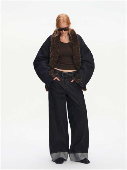 French Lamb Wool Cropped Jacket【s0000015056】