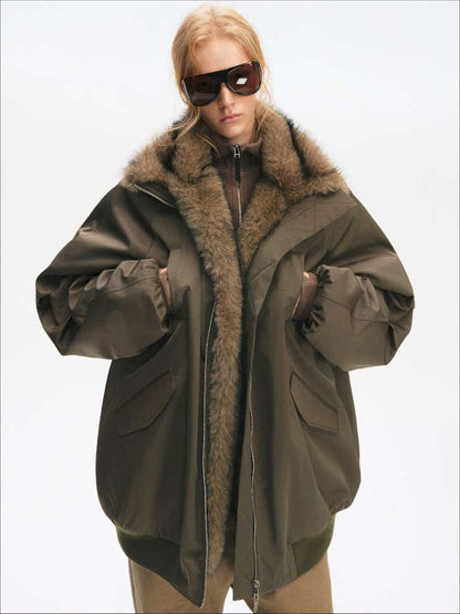 Plush Collar Warm Padded Jacket【s0000014872】