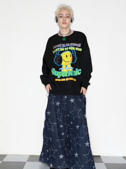 American Casual Street Smiley Loose Pullover [S0000010265]