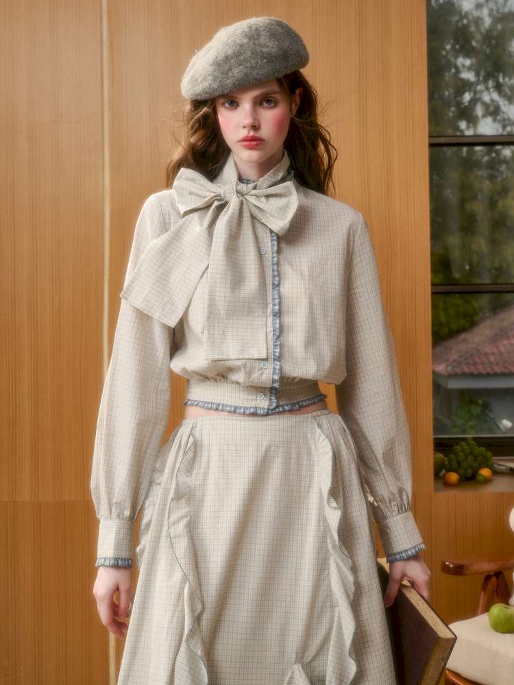 Organic Cotton Patchwork Floating Shirt Skirt【s0000014883】