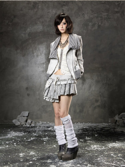 Multi-layer Pleated Short Skirt【s0000015951】