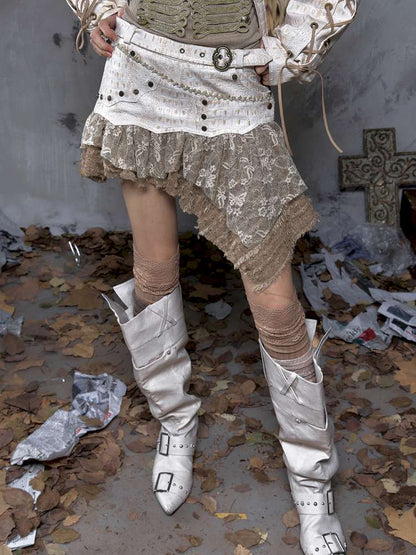 Heavy Work Irregular Piece Culottes【s0000014654】