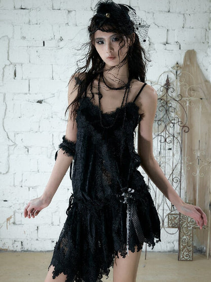 Romantic Velvet Drawstring Slip Dress【s0000016982】