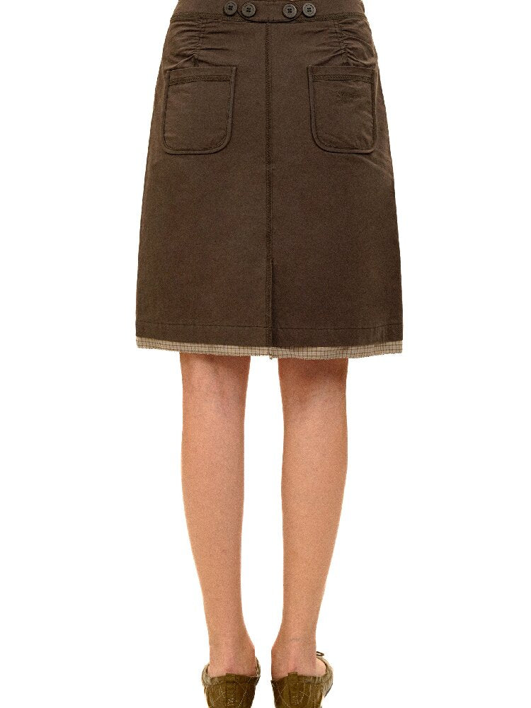 Patchwork Plaid Pleated Midi Skirt【s0000017940】