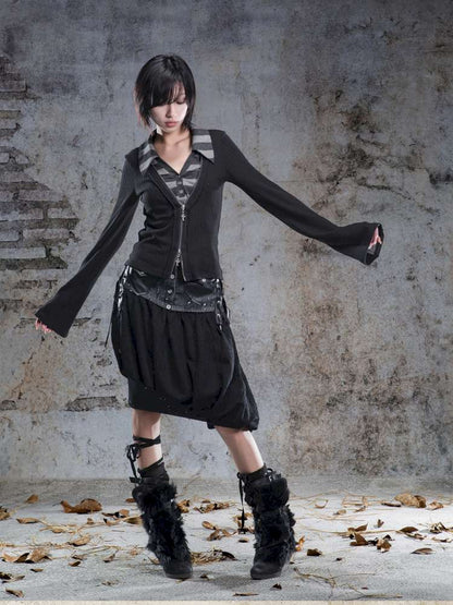 V-Neck Pullover Long-Sleeve Knit Top【s0000014492】