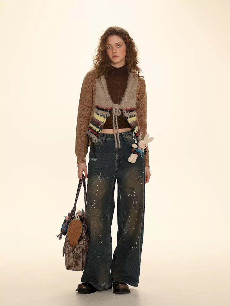 Splash Ink Flip Dot Casual Long Pants【s0000006006】