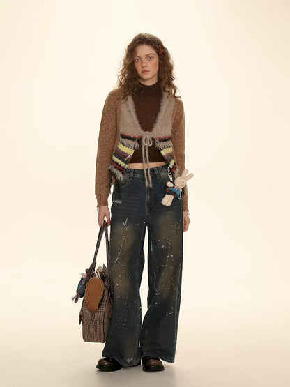 Splash Ink Flip Dot Casual Long Pants【s0000006006】