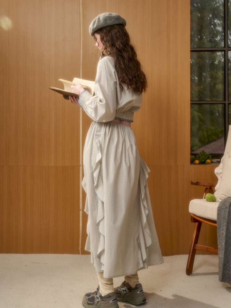 Organic Cotton Patchwork Floating Shirt Skirt【s0000014883】