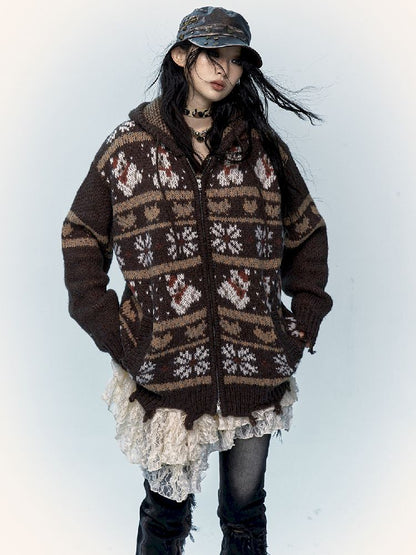 Mohair Wool Knit Cardigan Sweater【s0000011217】