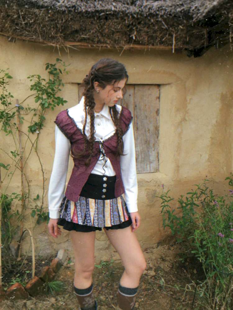 Blue Plaid Polka Dot Long Shirt【s0000014902】