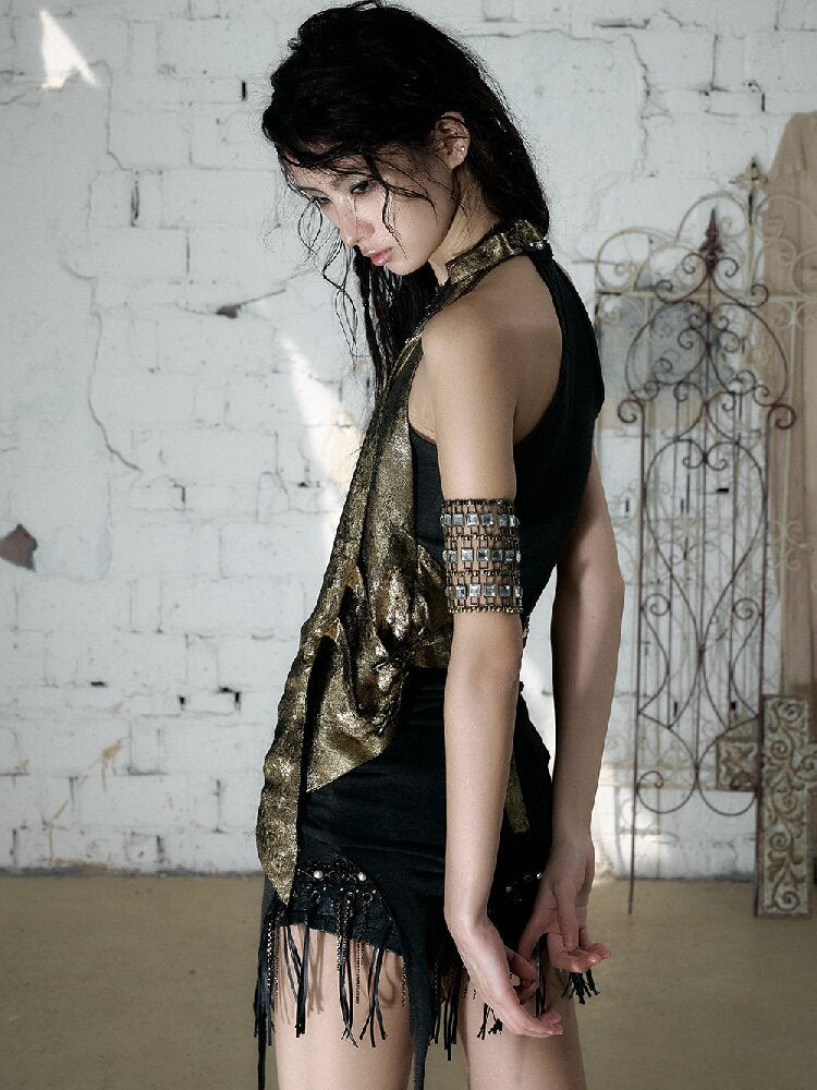 Vintage Punk Two-Piece Long Tank Top【s0000017243】