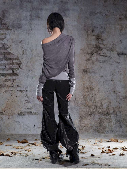 Off-the-shoulder knit top【s0000014488】