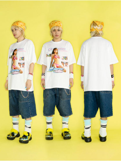 American Street Trend Hip Hop Loose T-Shirt【s0000012463】