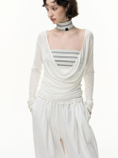 Tencel Lycra swing collar bottoming shirt【s0000013743】