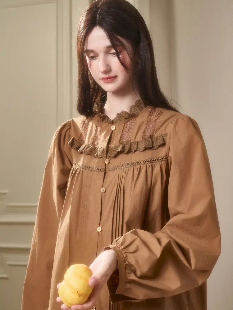 Natural Cotton Shirt Skirt Set【s0000014330】