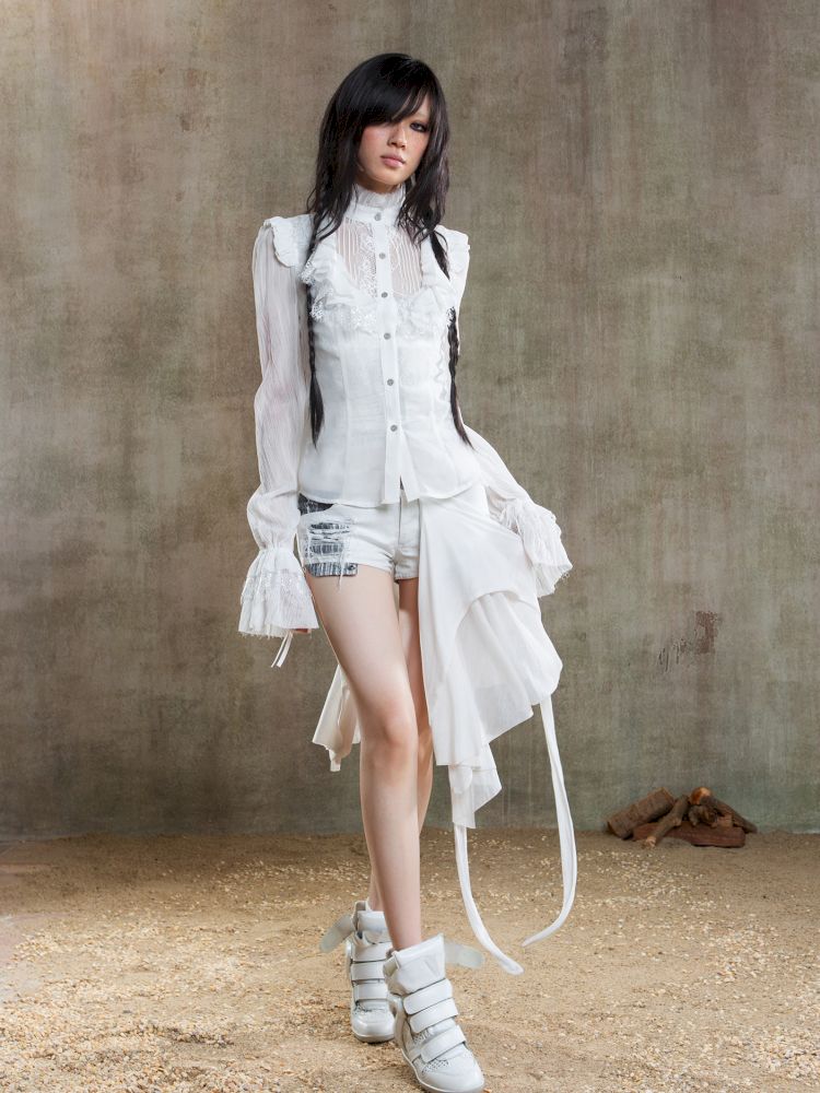 Chiffon Thin Sheer Top【s0000012653】