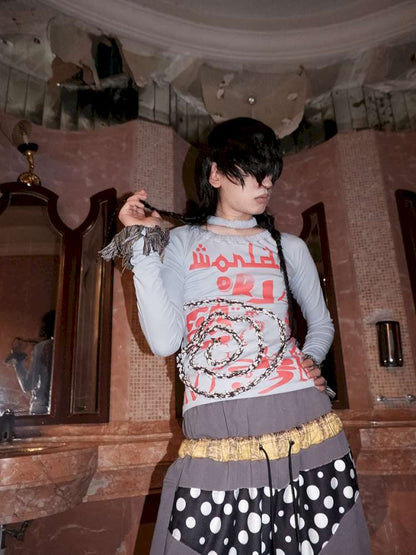 Asymmetrical Long Sleeve Top【s0000015147】