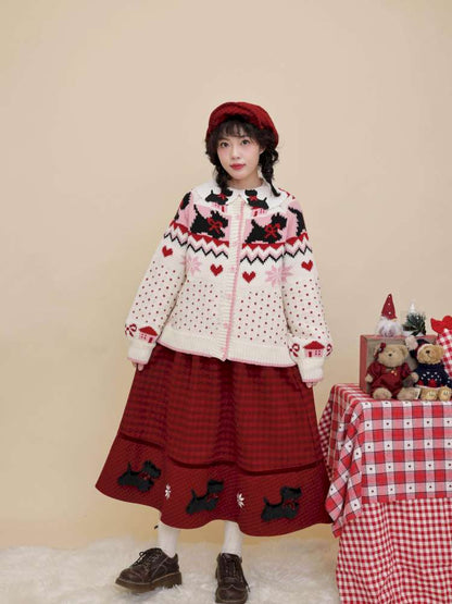 Puppy Bow Embroidery Lace Shirt【s0000015099】