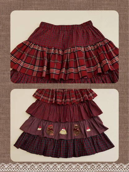 Ruffled puffy adorable tiered skirt【s0000014174】