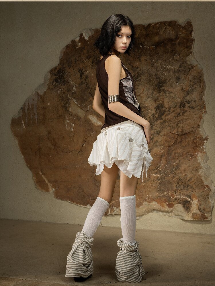 Original Irregular Sleeveless Vest Top【s0000016882】
