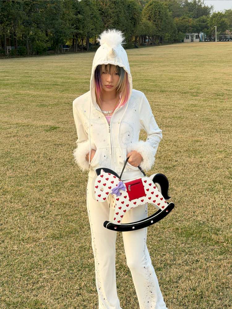 Horse Rolling Trojan Tote Bag【s0000015381】