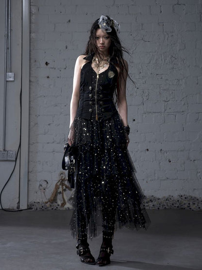 Multi-Layered Mesh Cake Skirt【s0000012789】