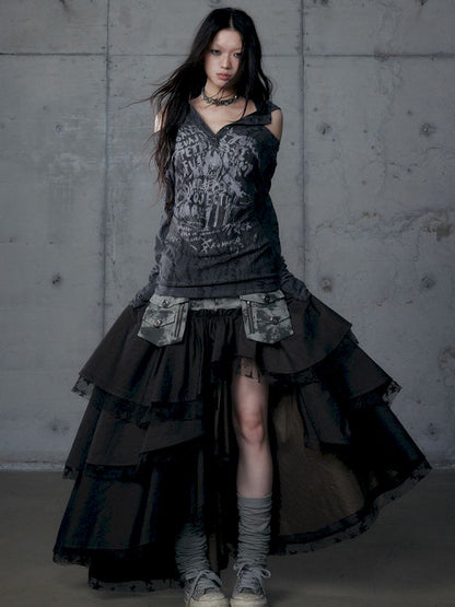 Backless Hooded Long Sleeve Bottom Top【s0000013469】