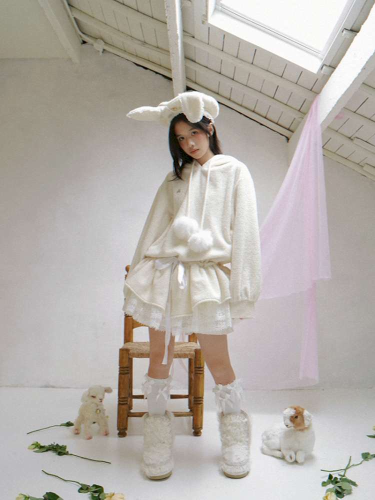 Plush Angel Ears Low Waist Dress【s0000014941】