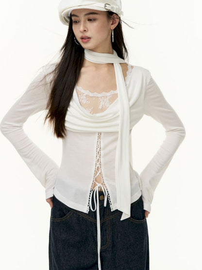 Tencel swing collar bottoming shirt【s0000013745】