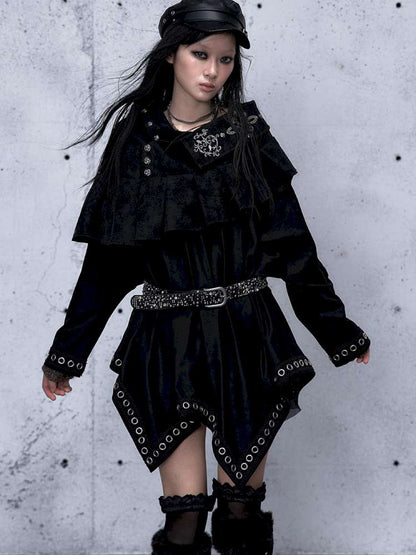 Dark Court Suede Irregular Skirt【s0000014919】