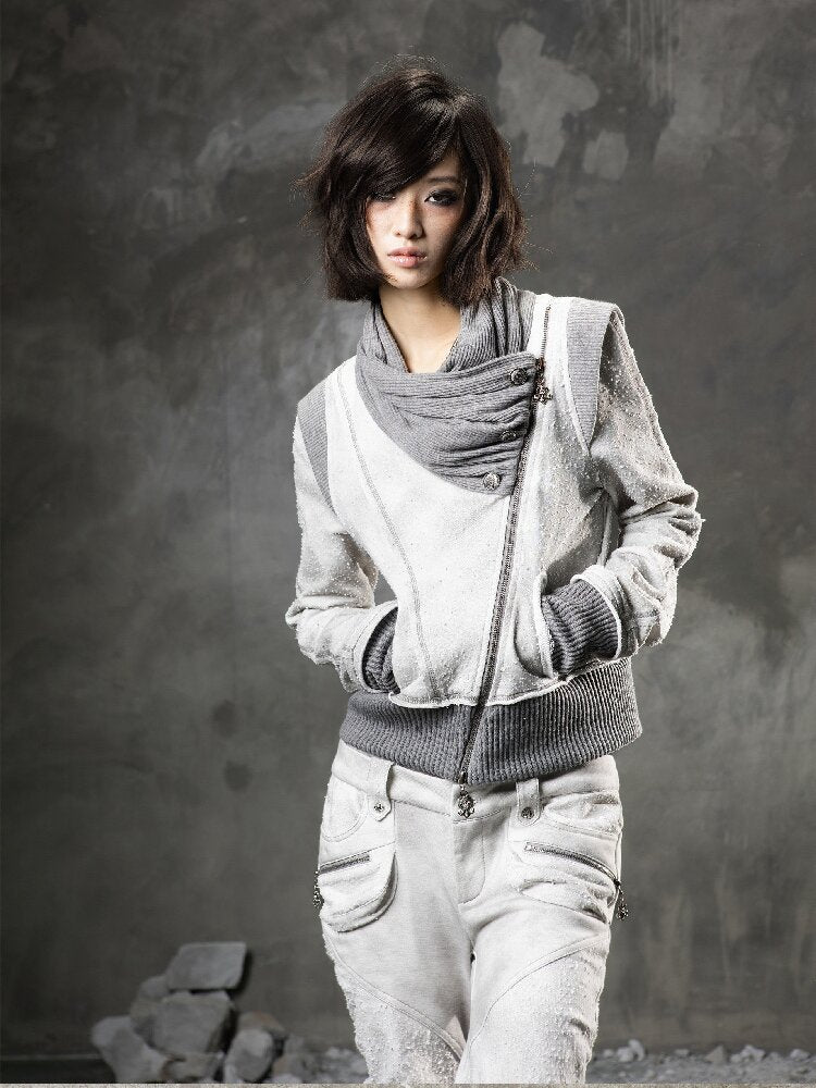 Stacked Collar Sweatshirt Jacket【s0000015952】