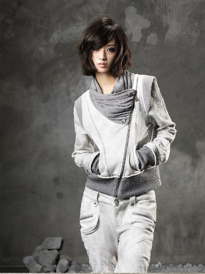 Stacked Collar Sweatshirt Jacket【s0000015952】