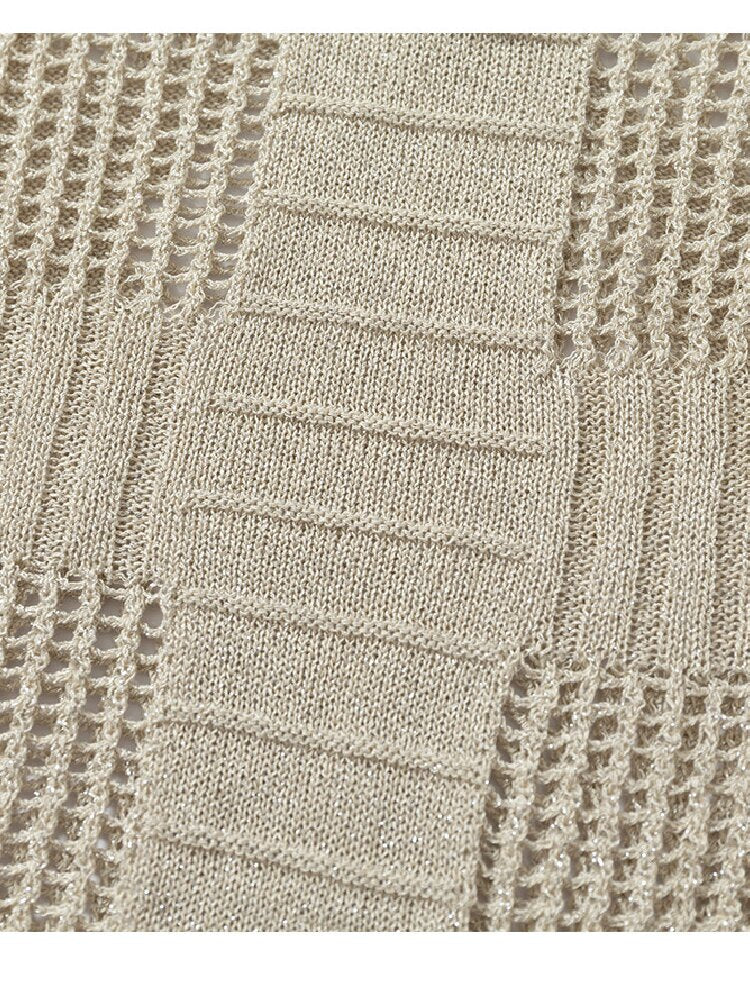 Hollow Star Mid Sleeve Knit Sweater【s0000016994】