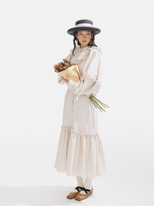 Large Sleeve Loose Hem Dress【s0000011316】