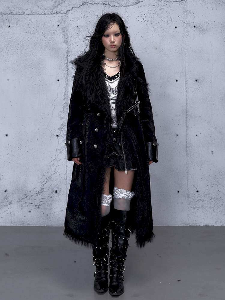 Dark Court Leopard Suede Fur Coat【s0000014925】