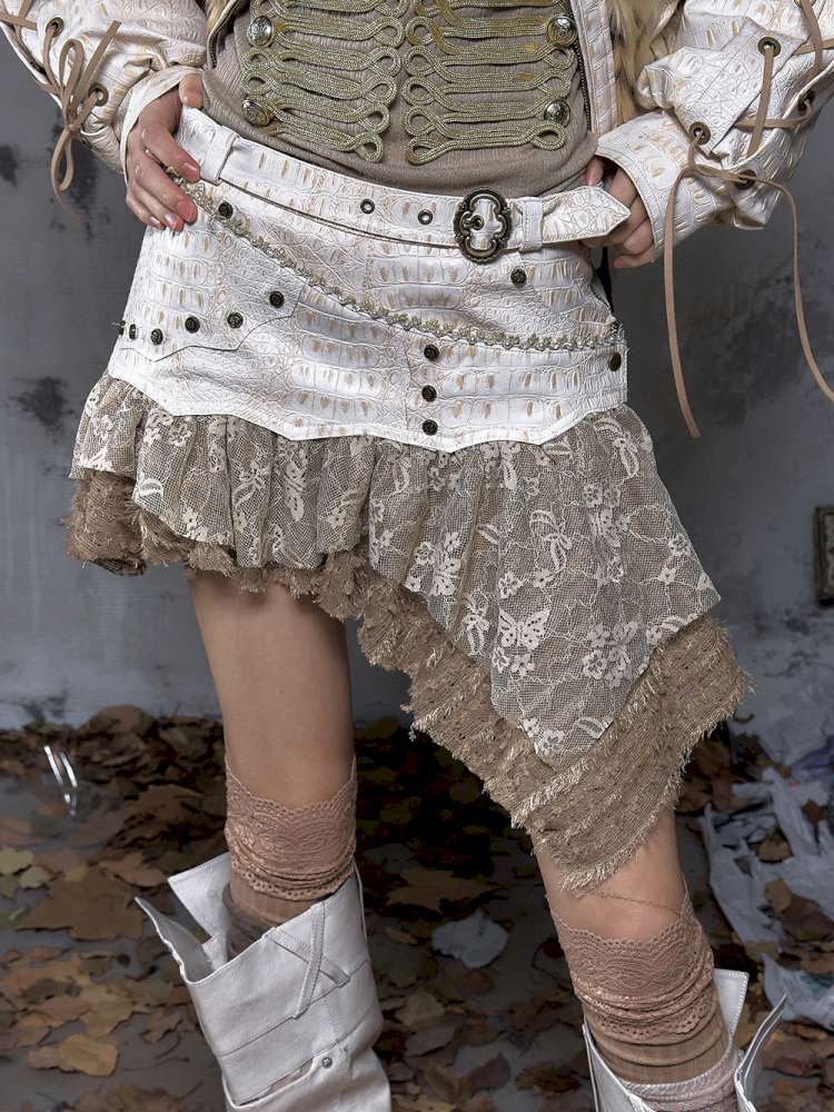 Heavy Work Irregular Piece Culottes【s0000014654】