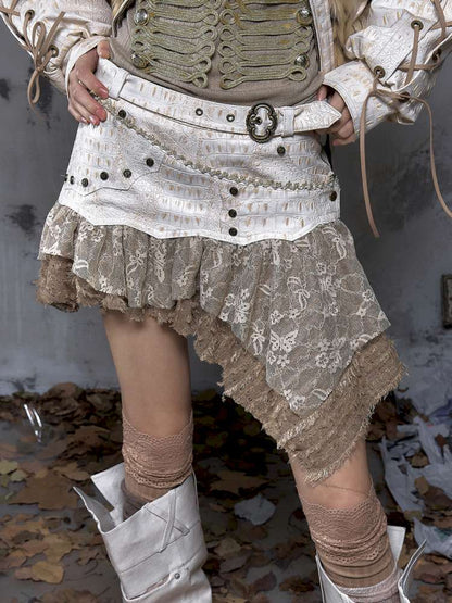 Heavy Work Irregular Piece Culottes【s0000014654】