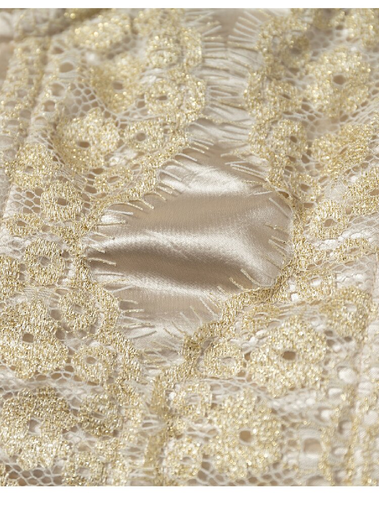 Lace Satin Fake Two Corset【s0000015936】