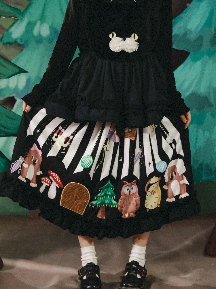 Stereoscopic Embroidered Organs Half Skirt【s0000005682】