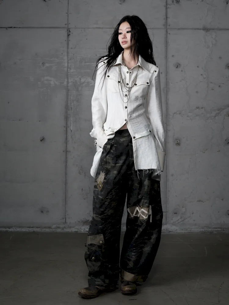 Leather Detachable Long-Sleeved Shirt【s0000014119】