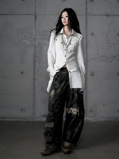 Leather Detachable Long-Sleeved Shirt【s0000014119】