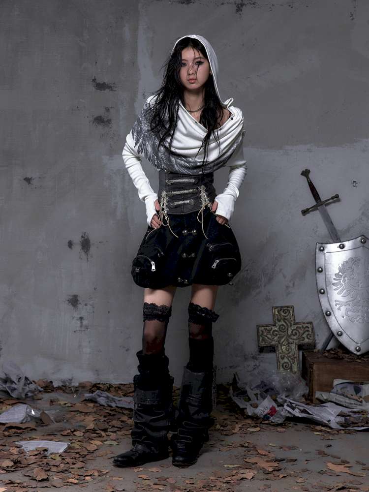 Double-breasted belted waist belt【s0000014464】