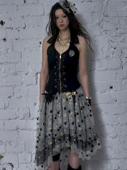 Puffy Tulle Two-Way Strapless Half-Skirt【s0000012792】