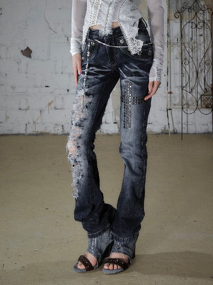 Hot Drill Heavy Wash Denim Pants【s0000016977】