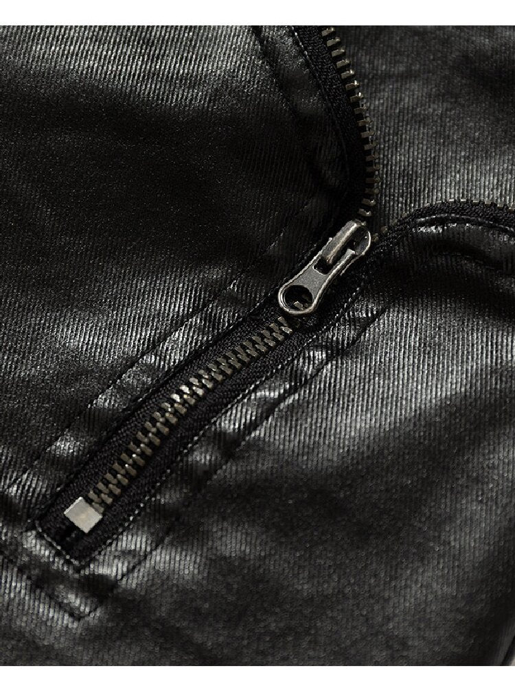 Washed Wax Leather Skinny Pants【s0000019162】