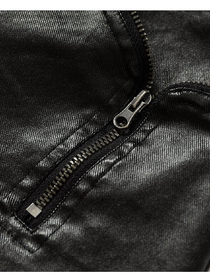 Washed Wax Leather Skinny Pants【s0000019162】