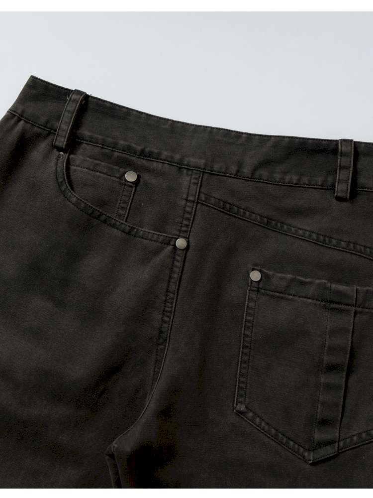 Slightly Flared Suede Casual Pants【s0000014480】