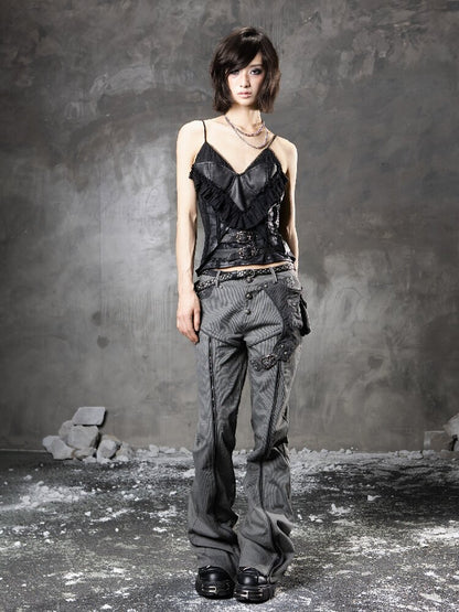 Multi-Wear Straight Flared Pants【s0000015955】
